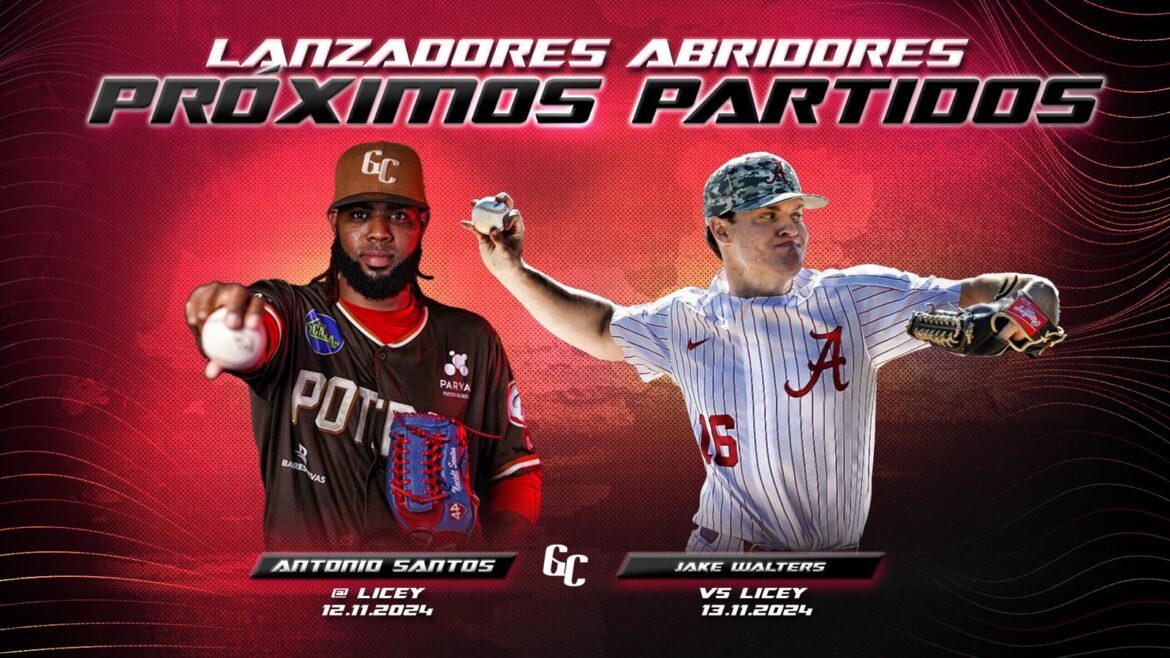 Antonio Santos y Jake Walters abrirán por los Gigantes los próximos dos partidos